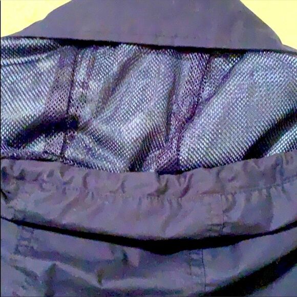 CHEROKEE JACKET WOMEN SMALL NAVY BLUE HOODED RAIN COAT WIND BREAKER SNAP UP. - Picture 4 of 7